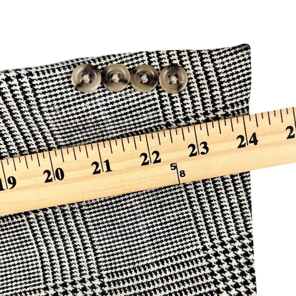 Tommy Hilfiger Blazer Mens 44R Gray Glen Plaid Tweed Sport Coat 3 Button Classic
